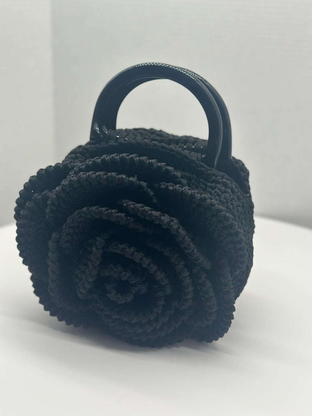 Handmade Rose Crochet Bag Women, Flower Knitted Purse Handbag