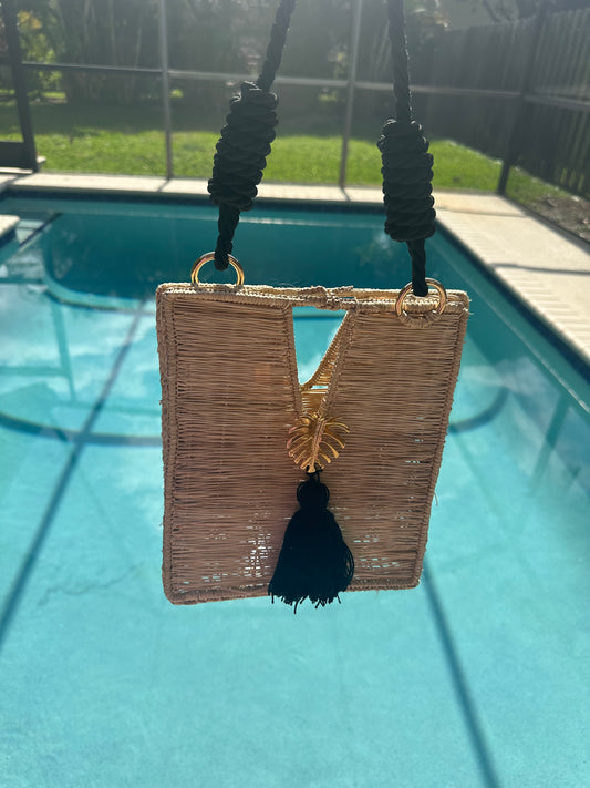 Eco-Friendly Iraca Palm Bag, Stylish Macrame Purse, Sustainable Fashion, Recycled Fiber Handbag