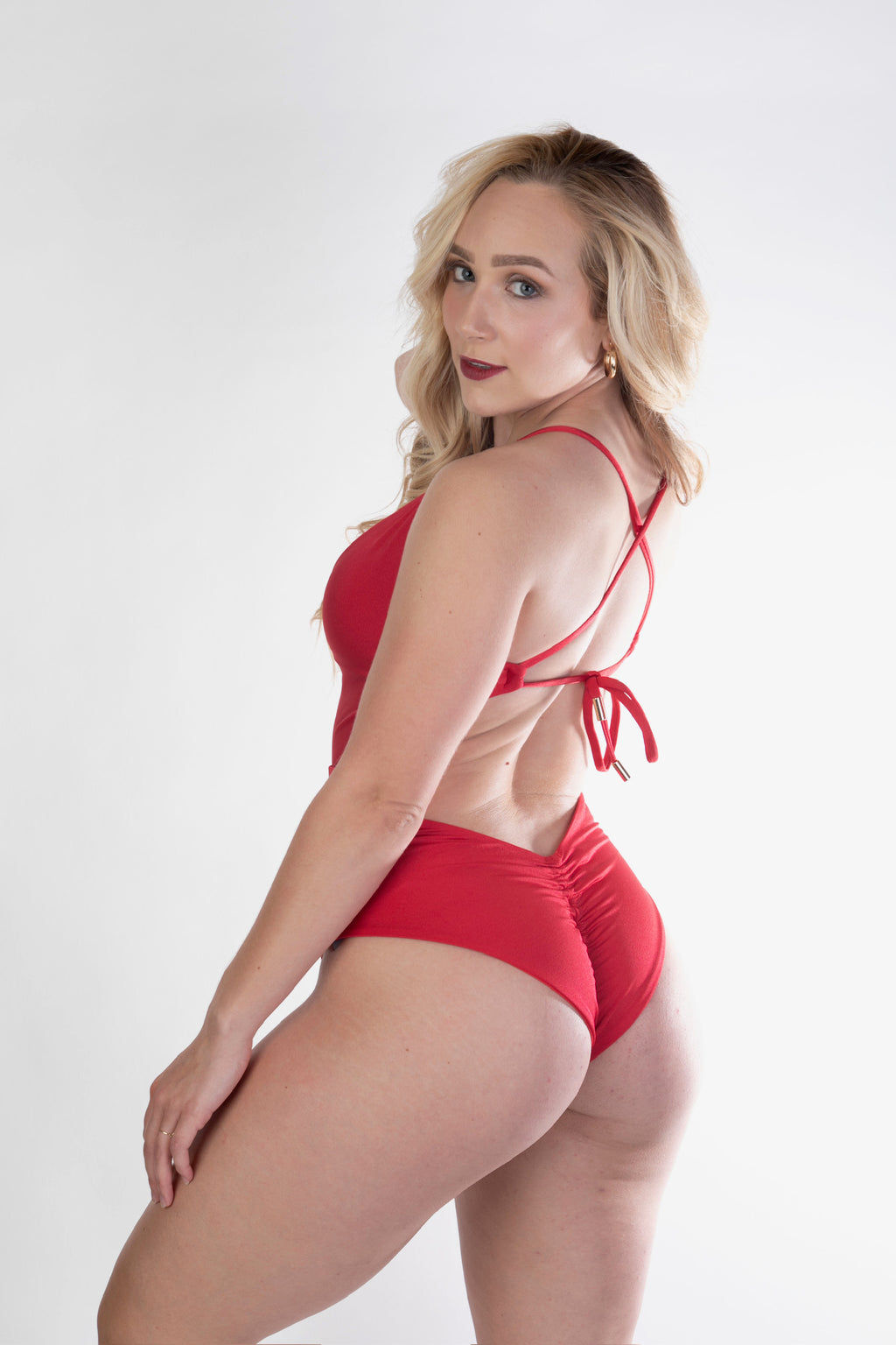 Shiny  One Piece Swimwear in Bodysuit Style