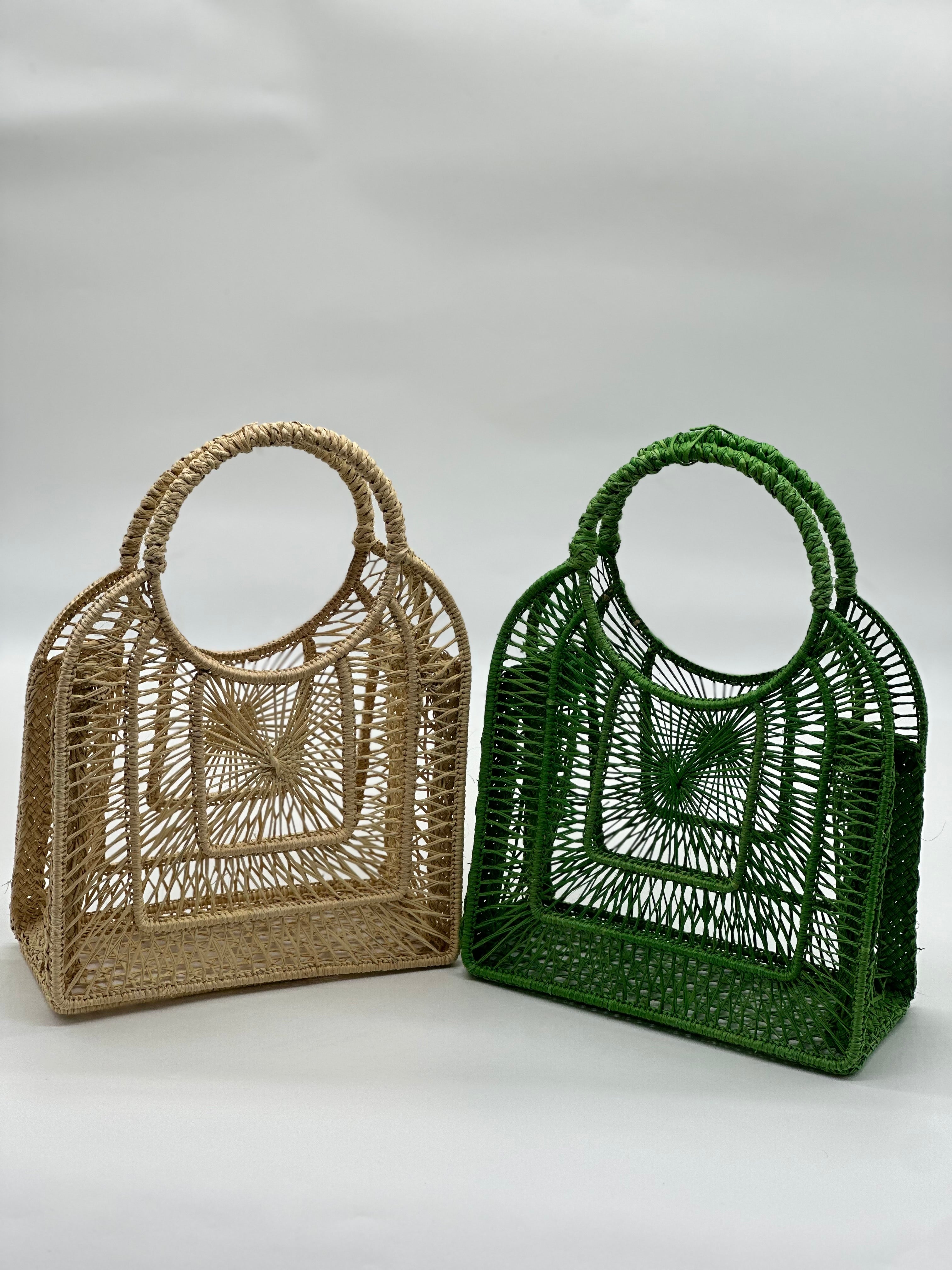 Woven Handmade Iraca Palm Bag, Eco-Friendly Wraist Bags