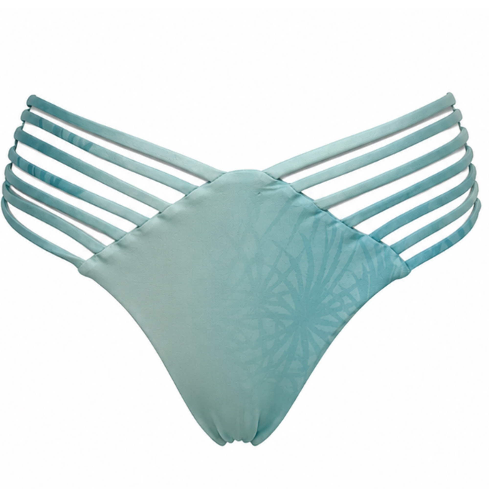 Hawaii Sunset Degradé Crisscross Multi-Strap Cheeky Bikini Bottom