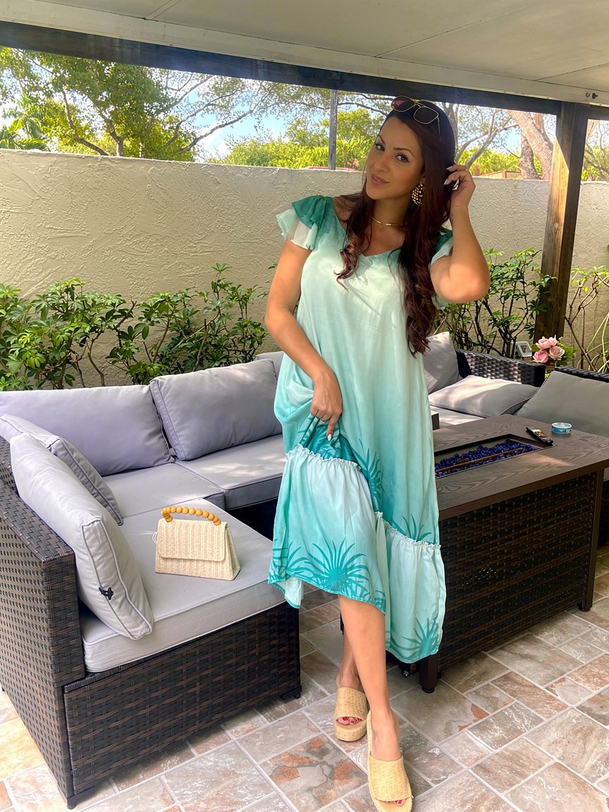 Tie Dye Maxi Dress with Pockets for Women, Ombre Boho Casual Summer Dress, Flowy Beach Vacation Dress, Gift for Her, Plus Size Available