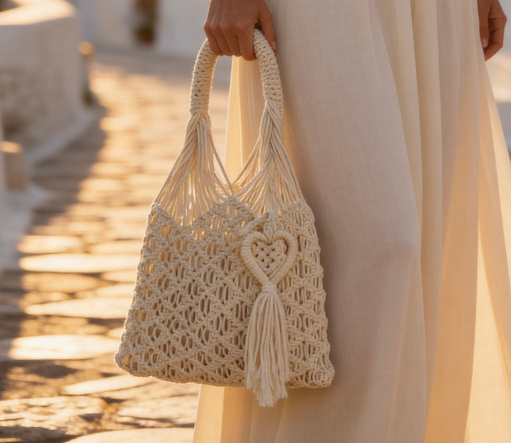 Handmade Macrame Bag, Unique Macrame Tote Bag, Macrame Shoulder  Purse,