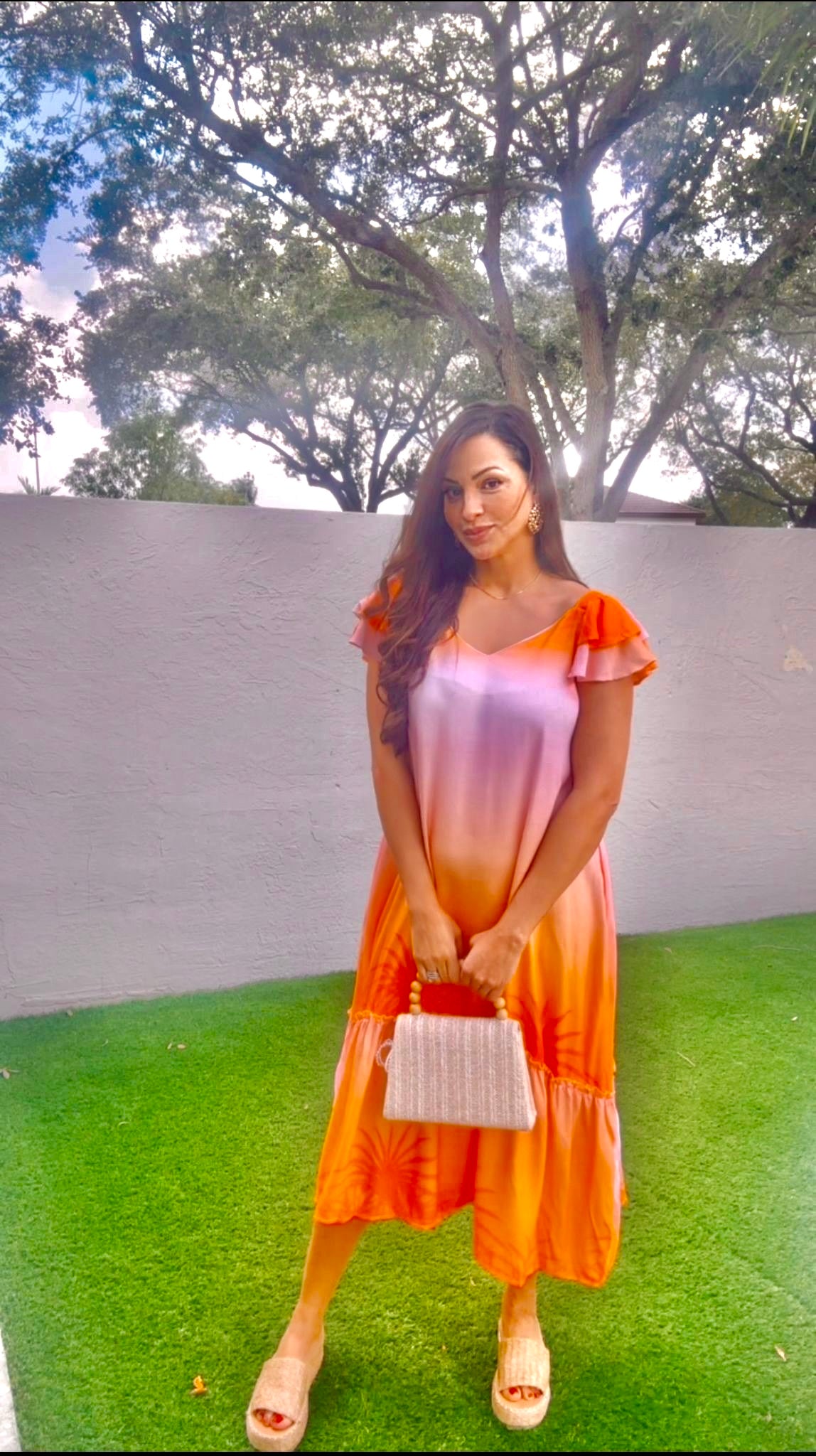 Tie Dye Maxi Dress with Pockets for Women, Ombre Boho Casual Summer Dress, Flowy Beach Vacation Dress, Gift for Her, Plus Size Available