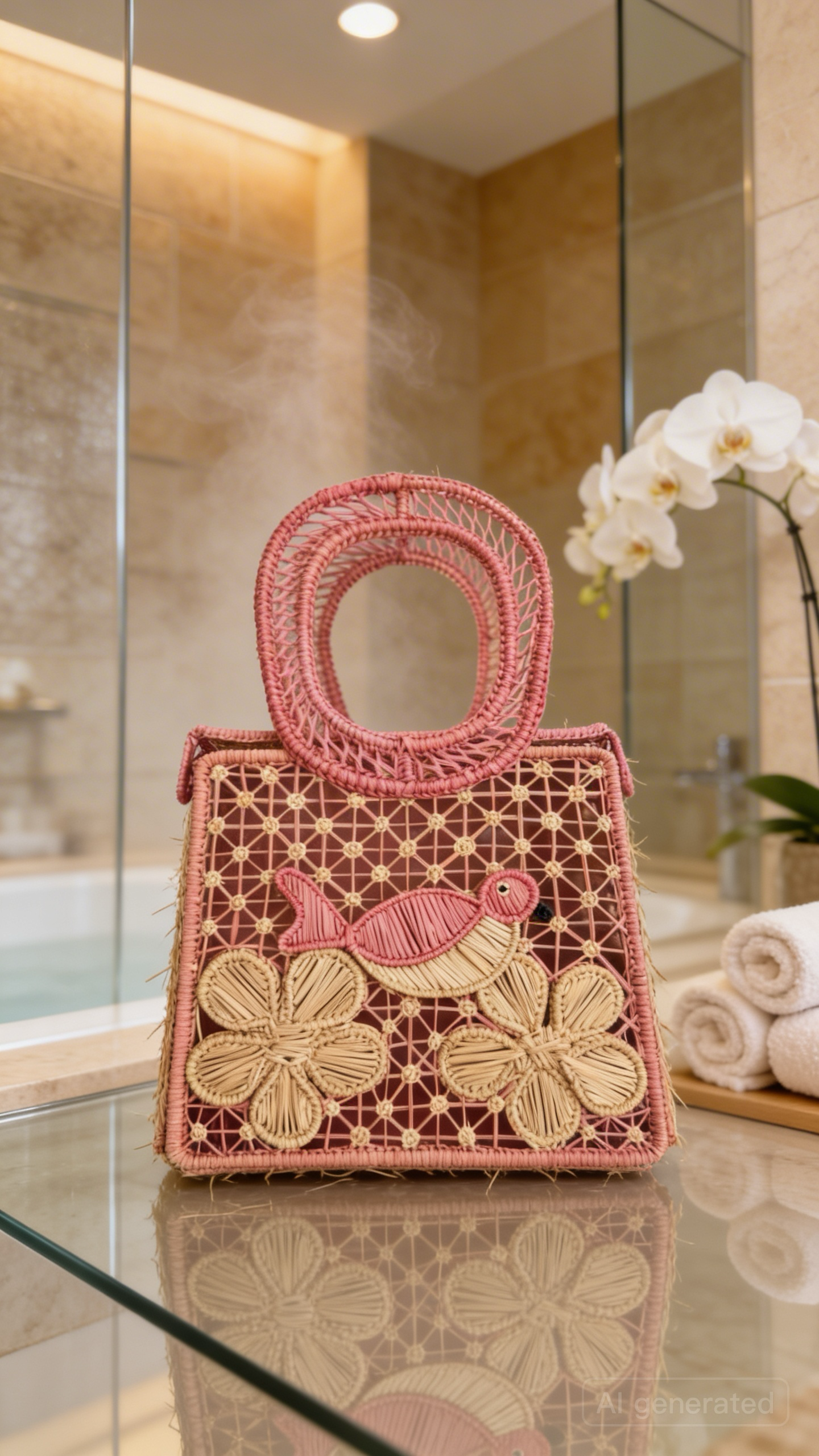 Handmade Colombian Straw Embroidered Bag, Top Handle Sustainable Raffia Bag, Eco-Friendly Iraca Palm Handbag, Bolso Tejido a Mano