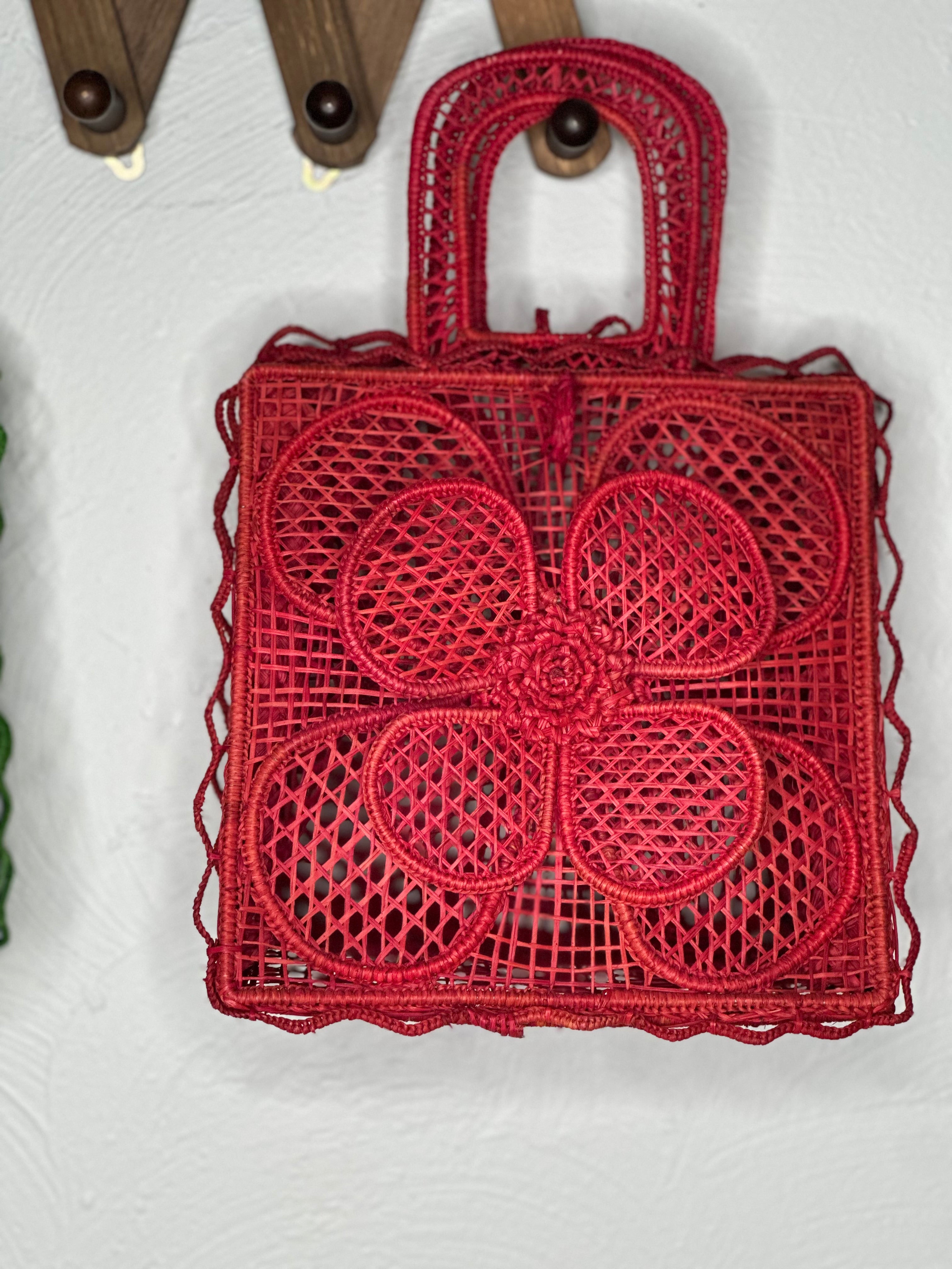 Crochet Flower Iraca Palm Bags,  Crochet Tote Bag,   Handmade Bag Colombian Bag, Sustainable Purse