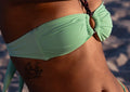 Ties Bandeau  Strapless Top  Bikini  Sexy Cheeky Bottom