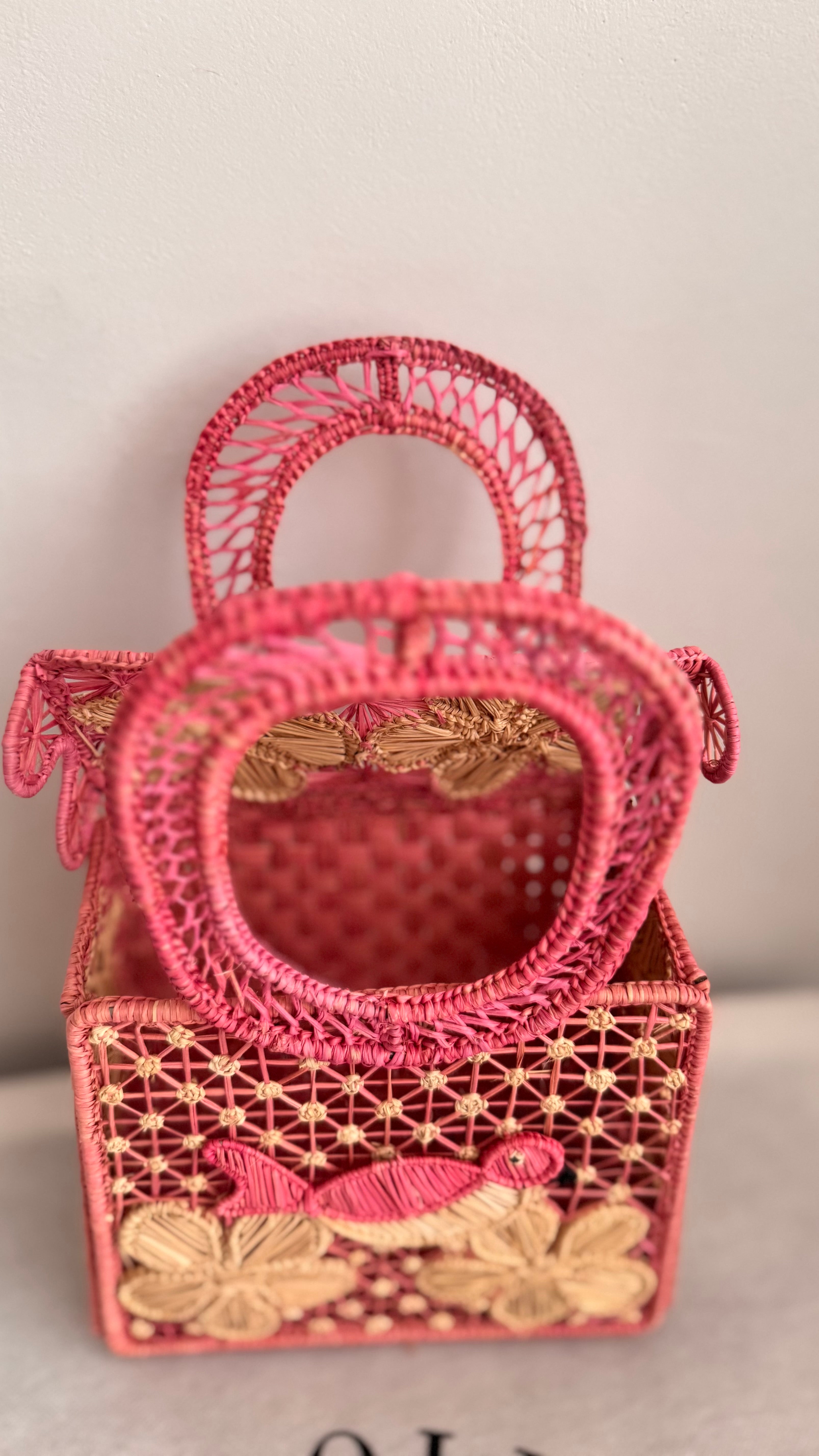 Handmade Colombian Straw Embroidered Bag, Top Handle Sustainable Raffia Bag, Eco-Friendly Iraca Palm Handbag, Bolso Tejido a Mano