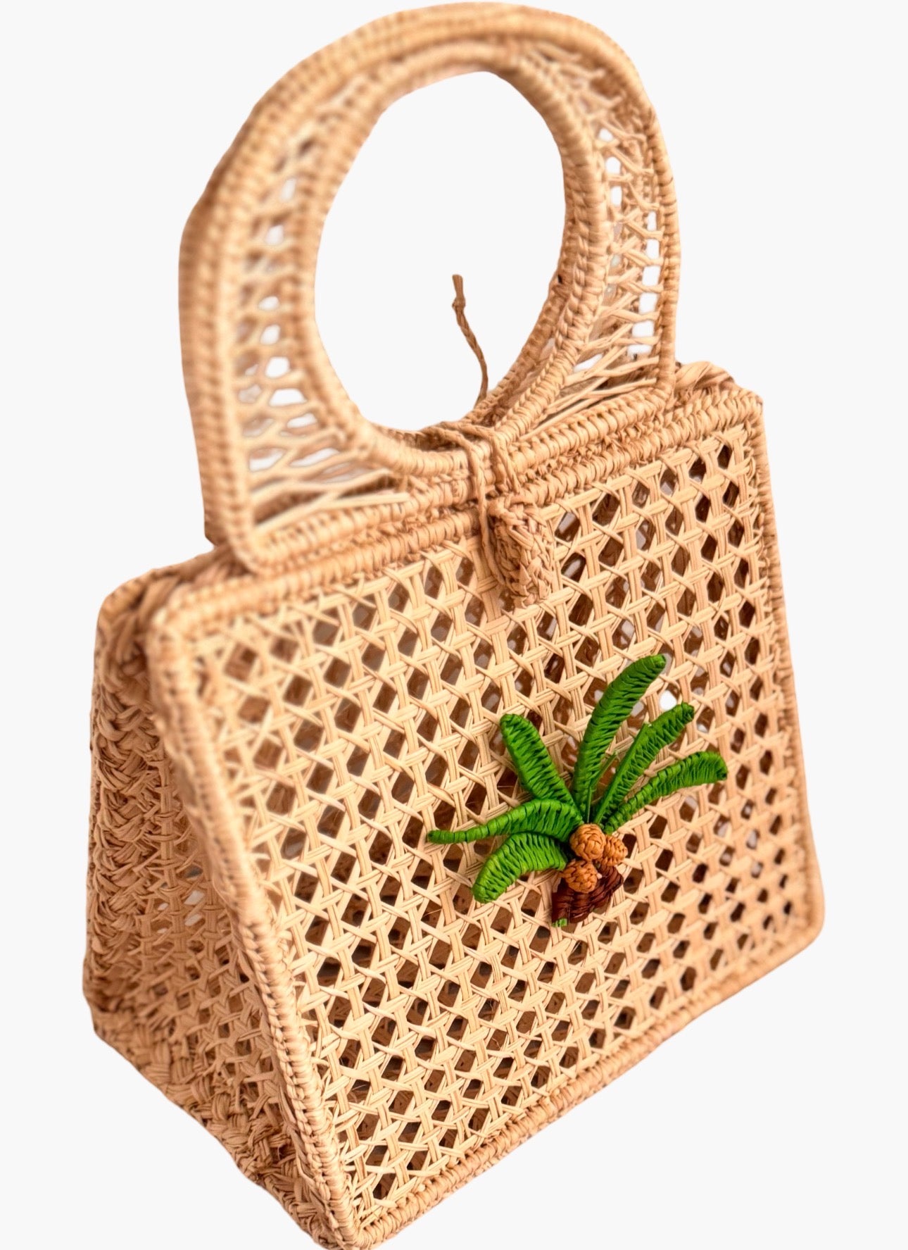 Handmade Straw Small Handbag, Colombian Iraca Palm Purse, Eco Friendly Straw Craft Bag