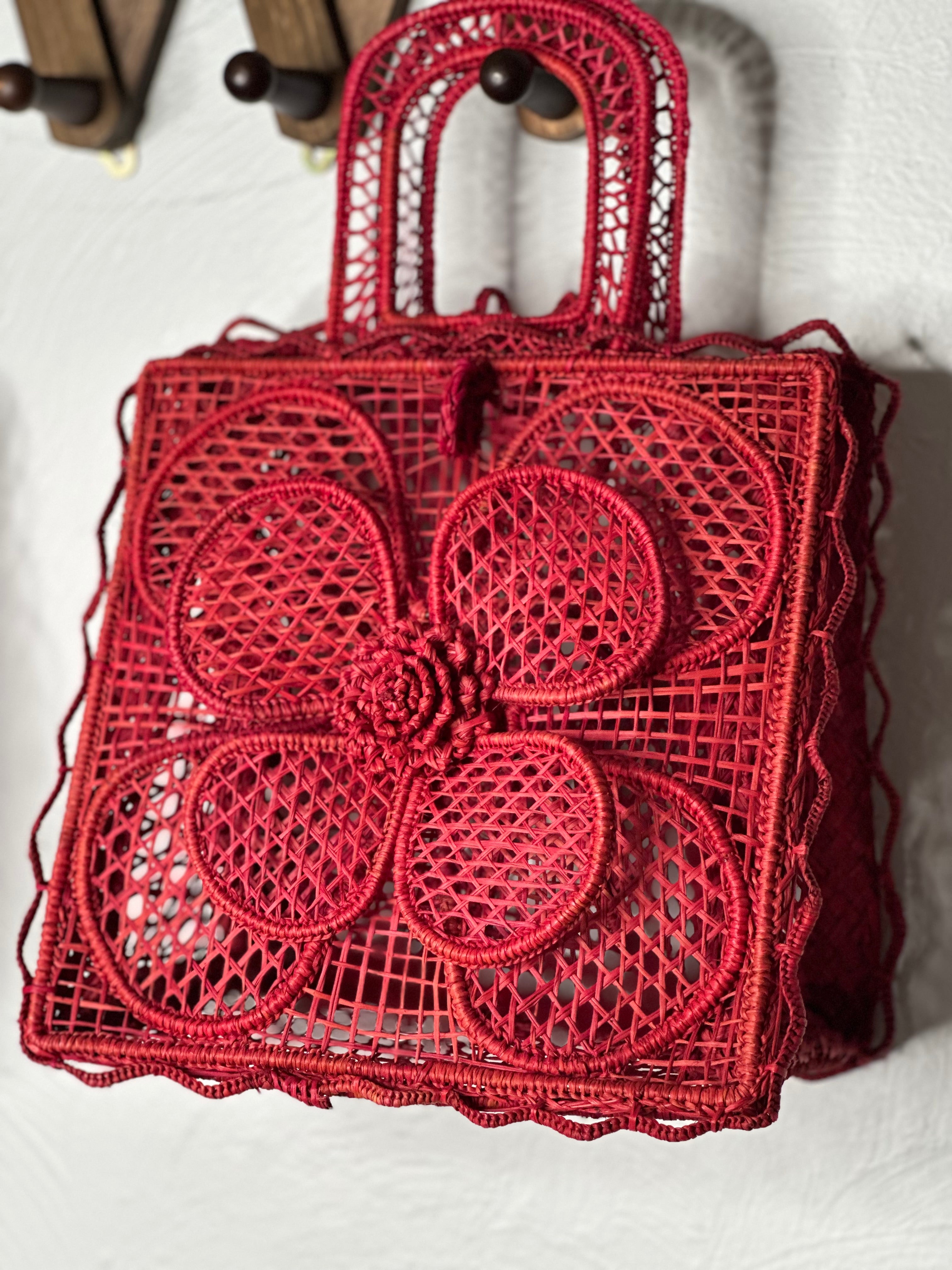Crochet Flower Iraca Palm Bags,  Crochet Tote Bag,   Handmade Bag Colombian Bag, Sustainable Purse