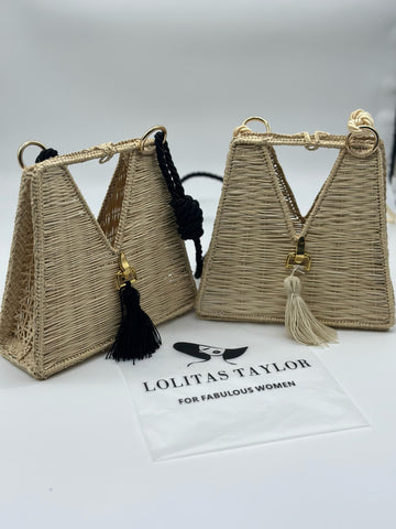 Eco-Friendly Iraca Palm Bag, Stylish Macrame Purse, Sustainable Fashion, Recycled Fiber Handbag
