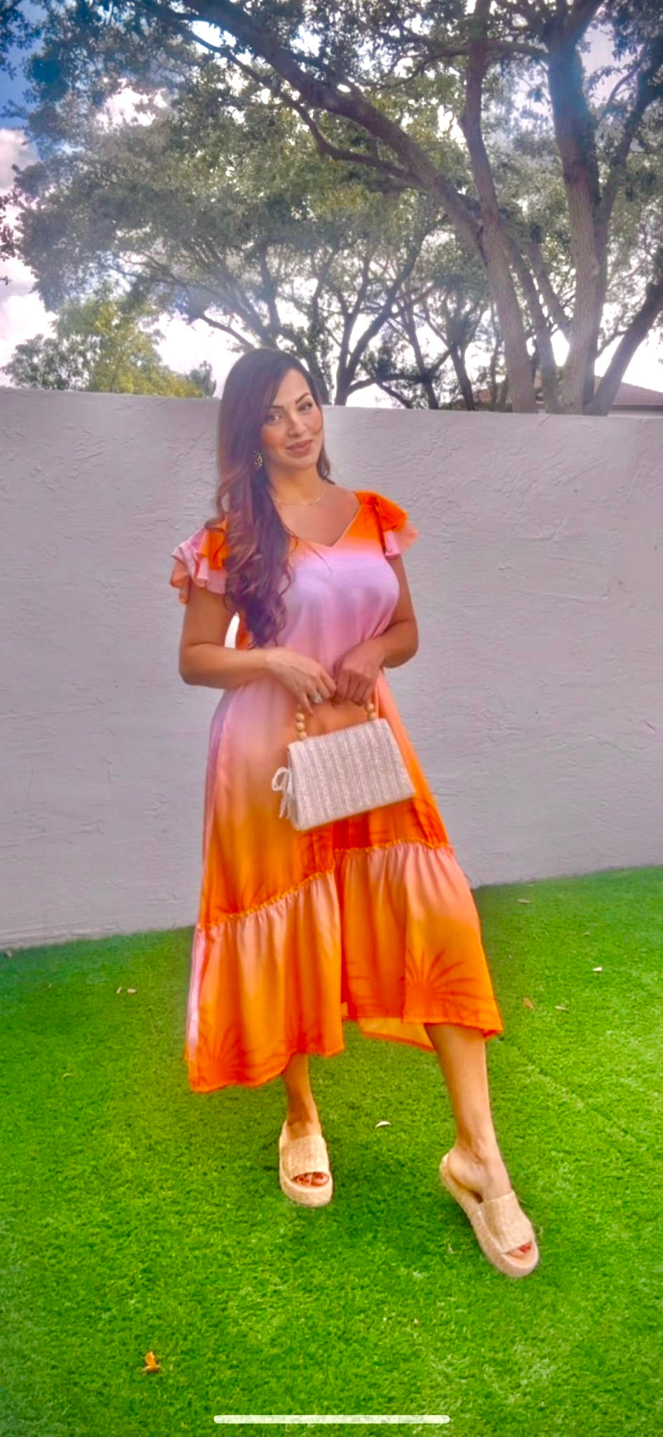 Tie Dye Maxi Dress with Pockets for Women, Ombre Boho Casual Summer Dress, Flowy Beach Vacation Dress, Gift for Her, Plus Size Available