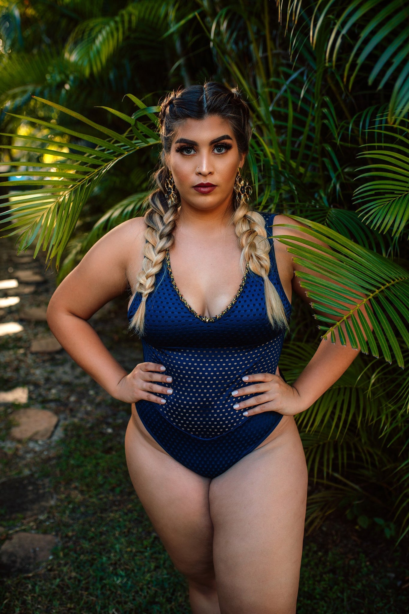 Luxury  Mesh One Piece Swimsuit , Sexy Bathing Suit One Piece
