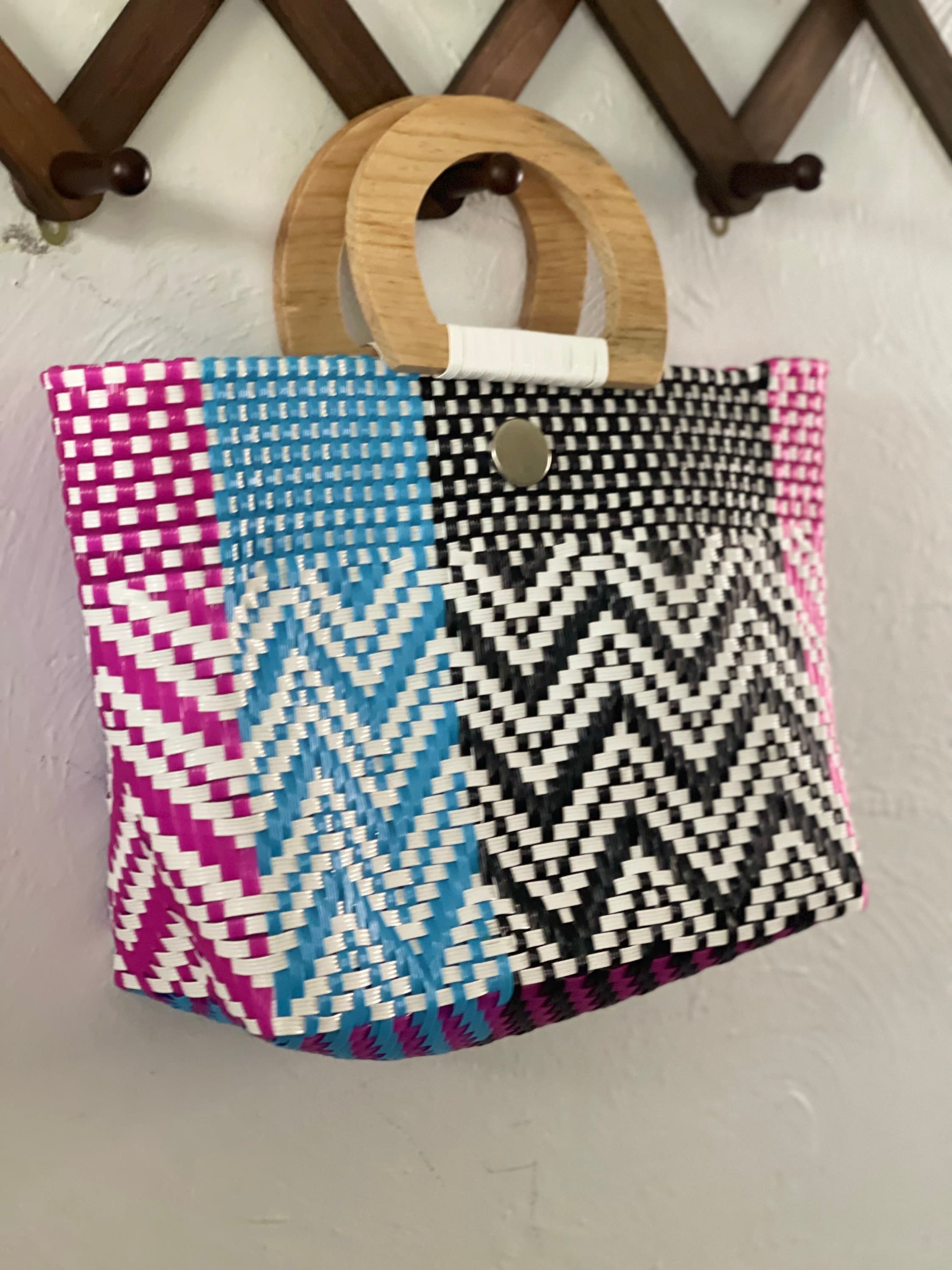 Buy Mexican Tote Bag. Recycled Plastic Bag. Mexican Bag With Charms.  Multicolor Bag. Cute Purse. Mexican Artisanal Purse. Handmade Bag. Online  in India - Etsy