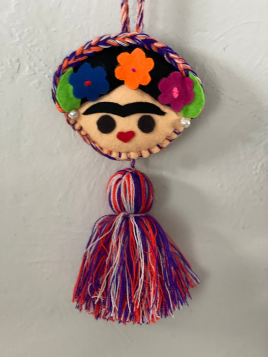 Frida Tassel, Pom Pom Bag, Mexican Tassel, Frida Kahlo Gift, Mexican Pom Pom