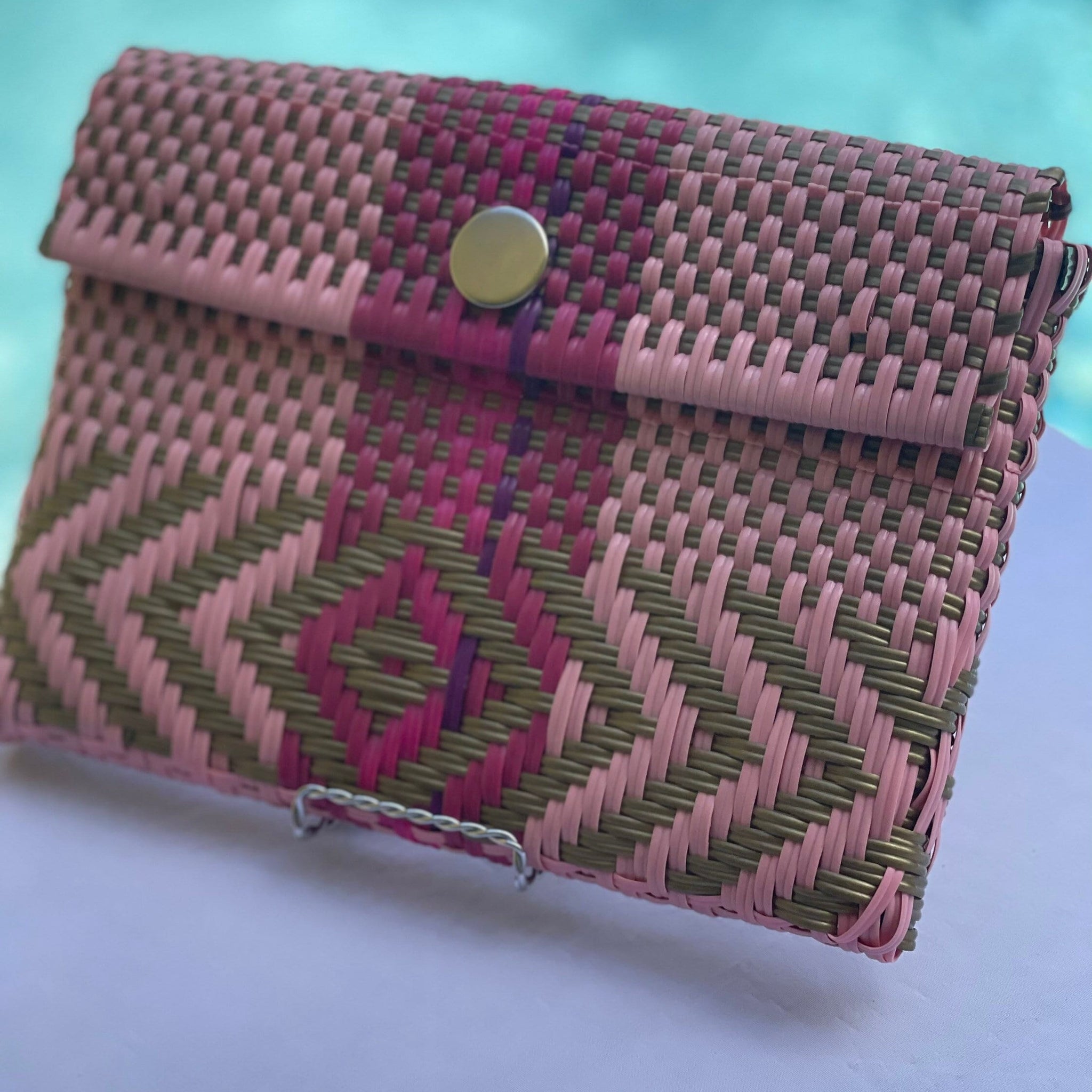 Handmade Clutch Mexican Purse, Mexican Handwoven Clutch