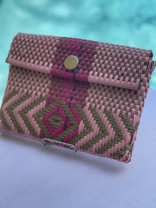 Handmade Clutch Mexican Purse, Mexican Handwoven Clutch